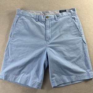 Polo Ralph Lauren Twill Blue Stretch Classic Fit Chino Shorts Men's 34 W 9”